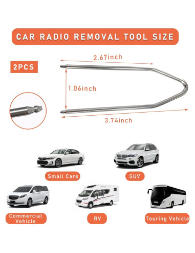 Kit de Herramientas de Extracción de Radio Dickno 2 PCS