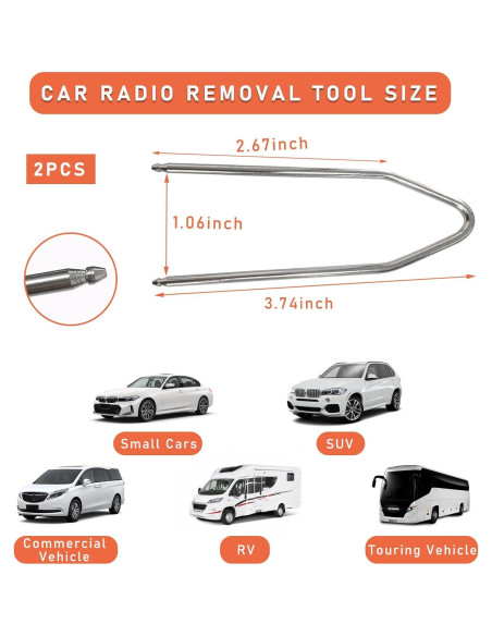 Kit de Herramientas de Extracción de Radio Dickno 2 PCS