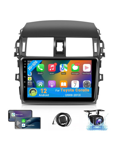 Estéreo de Coche Leadfan para Toyota Corolla 2009-2013 9" GPS Bluetooth