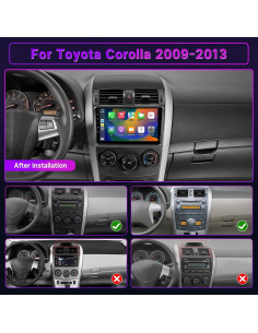 Estéreo de Coche Leadfan para Toyota Corolla 2009-2013 9" GPS Bluetooth 2