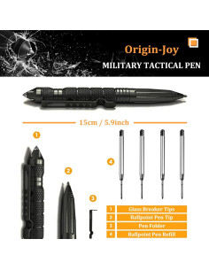 Bolígrafo Táctico Origin-Joy 2 Piezas Acero Tungsteno EDC 2