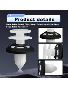 15 Clips de Retención de Panel de Puerta Pleoos 6509673AA 2