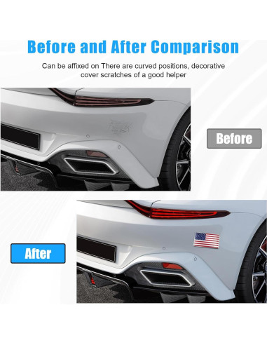 Calcomanías 3D de Metal Dickno - Bandera Americana Roja (2 PCS)