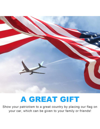 Calcomanías 3D de Metal Dickno - Bandera Americana Roja (2 PCS)