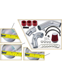 Kit de Entrada de Aire Frío y Filtro Rojo Honda Civic 2012-2015 2