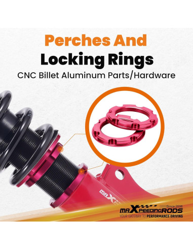 Amortiguadores Frontales Ajustables maXpeedingrods para Mitsubishi Lancer 2002-2006