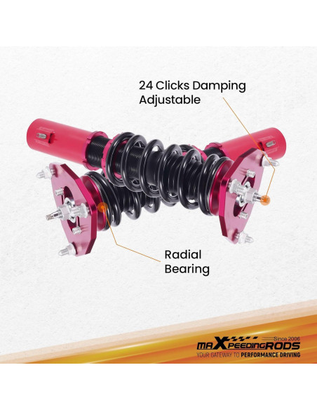 Amortiguadores Frontales Ajustables maXpeedingrods para Mitsubishi Lancer 2002-2006