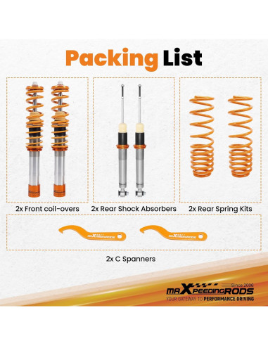 Coilovers ajustables maXpeedingrods para BMW 5 E39 1995-2003