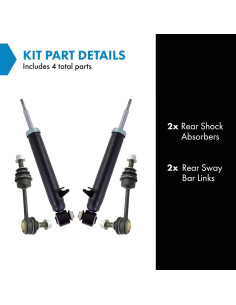 Kit de Suspensión TRQ 4 Piezas para BMW X5/X6 2007-2014 2