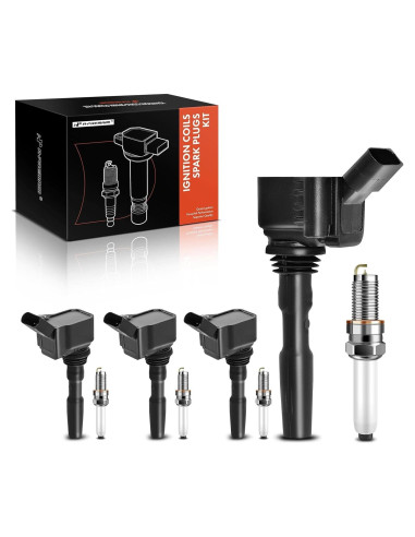 Conjunto A-Premium 4 Bobinas y Bujías Iridio Volkswagen Audi