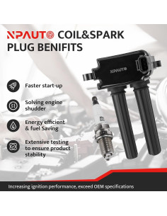 Juego de 8 Bobinas de Encendido y Bujías NPAUTO 5.7L Hemi 2009-2020 2