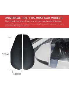 Visera de Lluvia Espejo Ziciner 2 Pcs Ajuste Universal Aluminio 2
