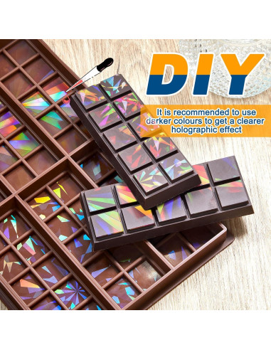 Moldes de Chocolate Holográficos Silicona Ziliny 25x17 cm