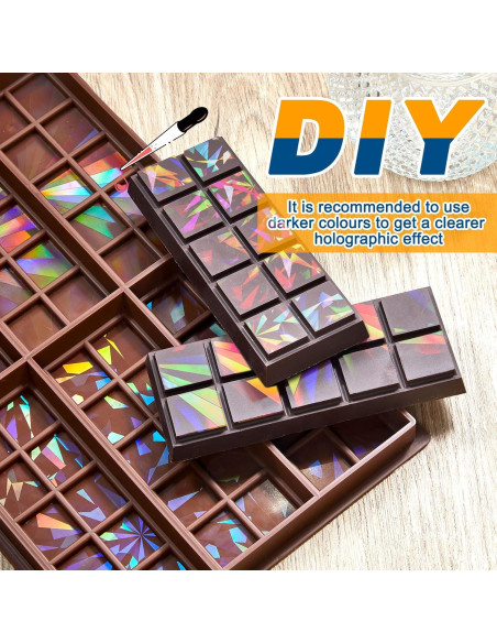 Moldes de Chocolate Holográficos Silicona Ziliny 25x17 cm