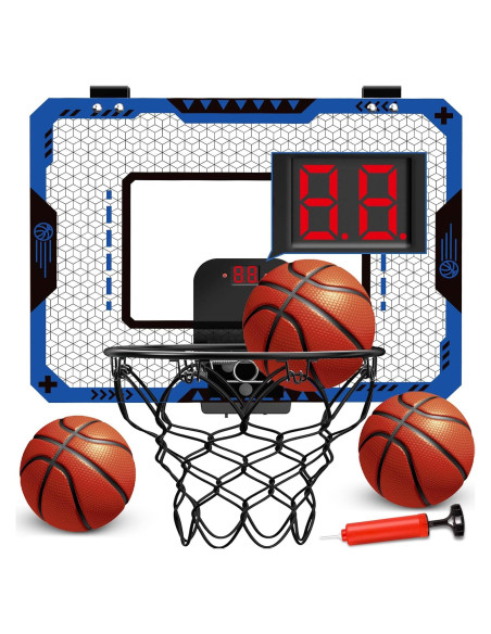 Aro de Baloncesto Interior GMAOPHY Azul con Marcador Electrónico