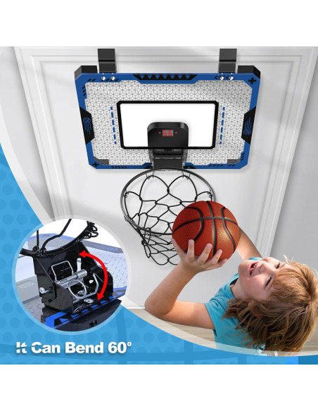 Aro de Baloncesto Interior GMAOPHY Azul con Marcador Electrónico