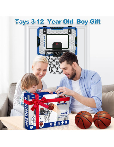 Aro de Baloncesto Interior GMAOPHY Azul con Marcador Electrónico