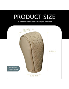 Cubierta de palanca de cambios Diamall Beige 1 PC Antideslizante 2