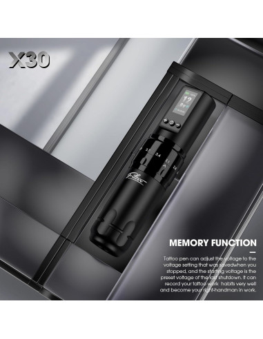Máquina de Tatuaje Filter X30 7 Golpes 2.0-4.0mm Inalámbrica
