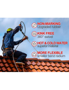 Manguera de Lavadora a Presión YAMATIC 15.24 m 4200 PSI Gris 2