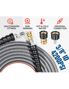 Manguera de Lavadora a Presión YAMATIC 30.48 m 4200 PSI 2