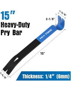 Barra de Palanca Plana SHALL 38.1 cm Extractor de Clavos 2