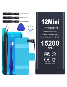 Batería de 15200mAh para iPhone 12 Mini - Reemplazo Mejorado