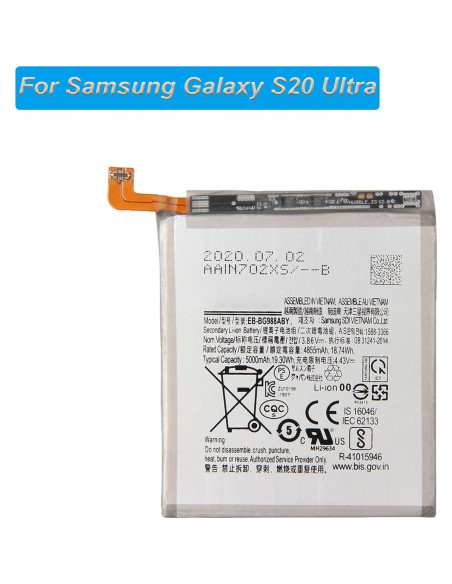 Batería de Reemplazo EB-BG988ABY para Samsung Galaxy S20 Ultra 5000mAh
