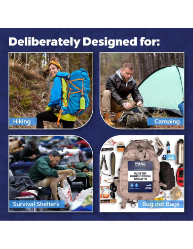 Tabletas Purificadoras de Agua Primal 100 Tabletas 1L