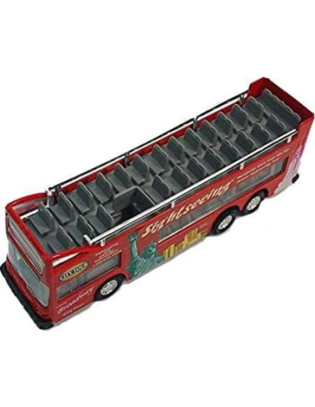 Autobús turístico de dos pisos Kins-mart Nueva York 15 cm