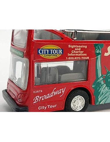 Autobús turístico de dos pisos Kins-mart Nueva York 15 cm