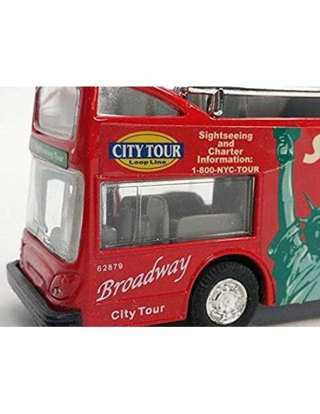 Autobús turístico de dos pisos Kins-mart Nueva York 15 cm
