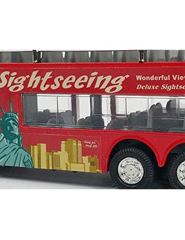 Autobús turístico de dos pisos Kins-mart Nueva York 15 cm