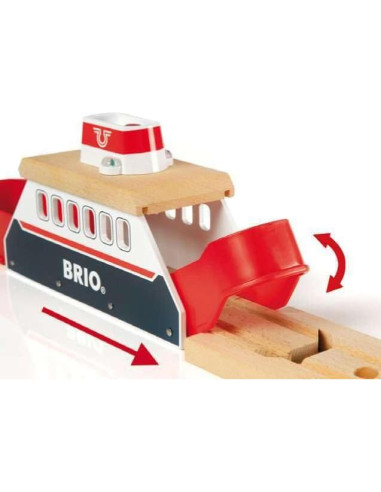 Barco de Ferry BRIO 33569 - Juego de Tren de Madera 3 Piezas