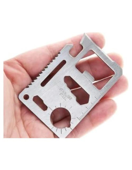 Tarjeta Multi-Herramienta 11-en-1 Genérico Acero Inoxidable