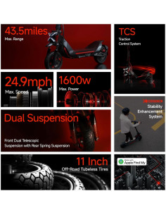 Scooter Eléctrico Segway ZT3 Pro 40 km/h Doble Suspensión 2