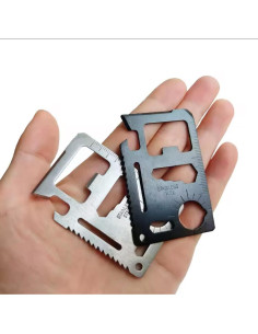 Tarjeta Multi-Herramienta 11-en-1 Genérico Acero Inoxidable 2