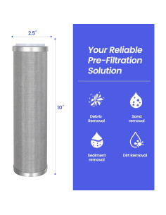 Cartucho de Filtro de Acero Inoxidable Amwater 10" 50 Micrones 2