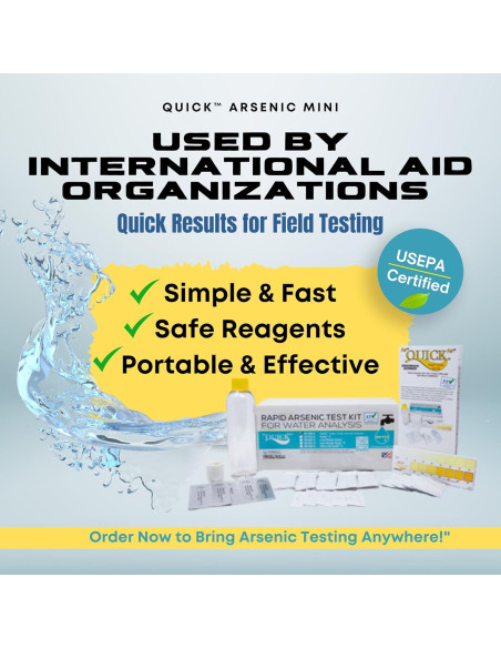 Kit de Prueba de Arsénico Quick 481396-5 - 5 Pruebas, 12 Minutos