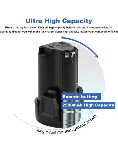 Batería de Reemplazo Li-ion Exmate 10.8V 2500mAh para Makita