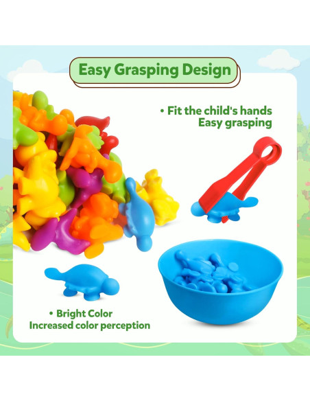 Juegos de emparejamiento Dinosaurios Kizh - Montessori 48 piezas