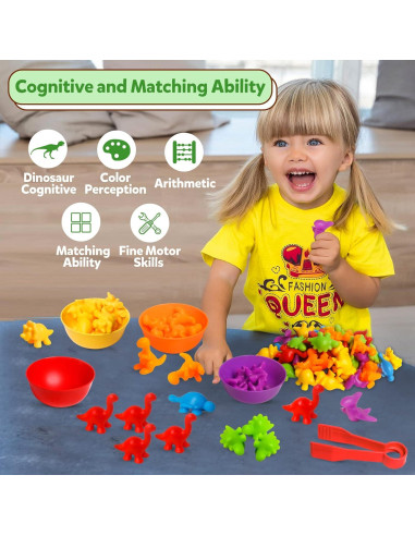 Juegos de emparejamiento Dinosaurios Kizh - Montessori 48 piezas