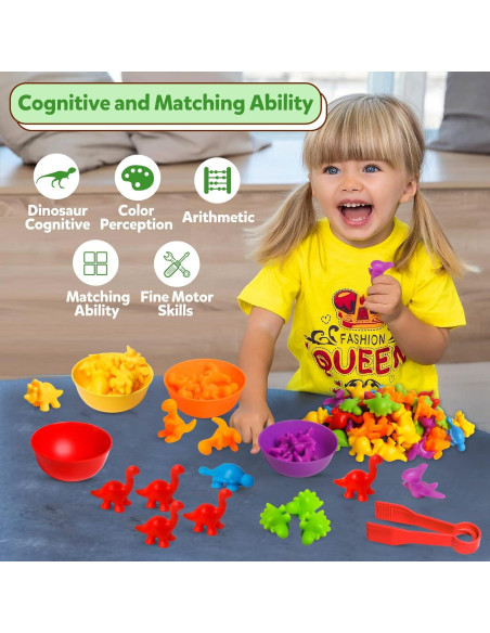 Juegos de emparejamiento Dinosaurios Kizh - Montessori 48 piezas