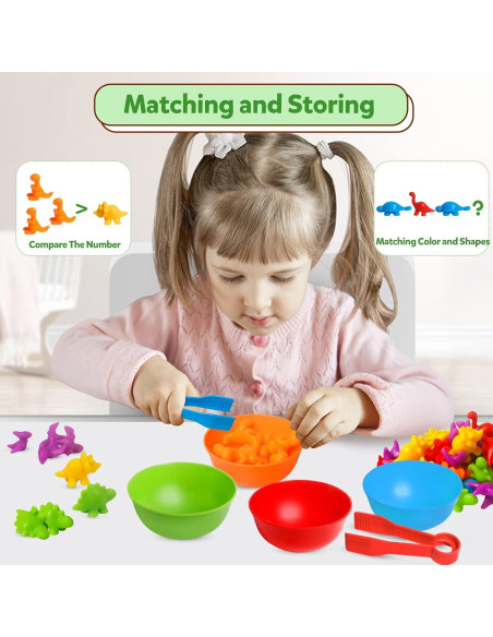 Juegos de emparejamiento Dinosaurios Kizh - Montessori 48 piezas