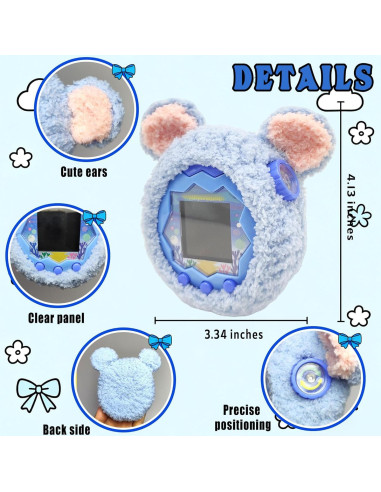 Funda Protectora para Tamagotchi Paradise - Tejido Suave Azul