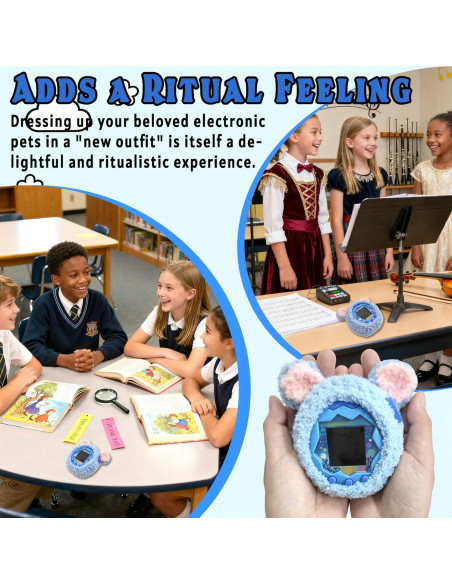 Funda Protectora para Tamagotchi Paradise - Tejido Suave Azul