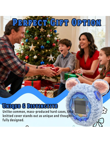 Funda Protectora para Tamagotchi Paradise - Tejido Suave Azul