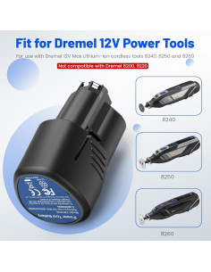 Batería de Reemplazo Futurebatt 12V 4000mAh para Dremel 2