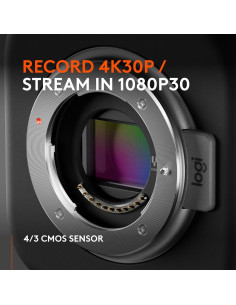 Cámara Inalámbrica de Streaming Logitech Mevo Core 4K + 64GB SD 2