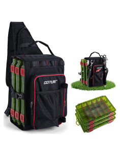 Bolsa de Almacenamiento de Pesca Goture con 3 Cajas 3600